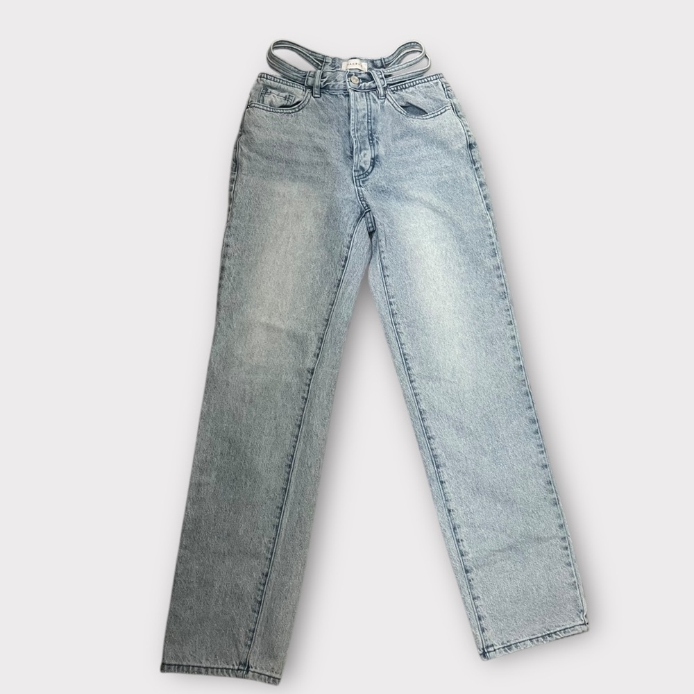 Pacsun Straight Leg Light Denim Jeans - Dad Jean Cutout Style